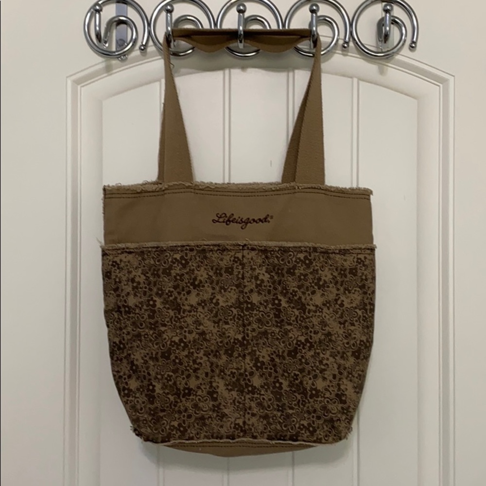 Life is Good canvas tote